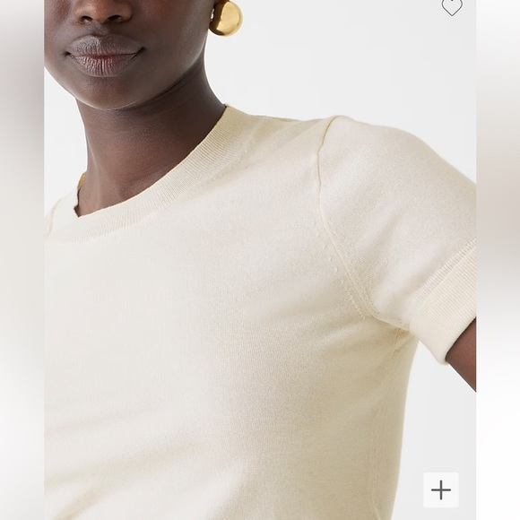 NWT! J. Crew Shrunken TENCEL™ lyocell-blend T-shirt Medium. #BX481 - Picture 2 of 4